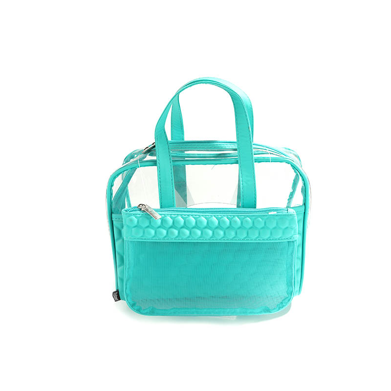 Fashion style, beautiful color mesh bag and EVA perfect combination of two pieces of hand bag  HHL-Hd1917