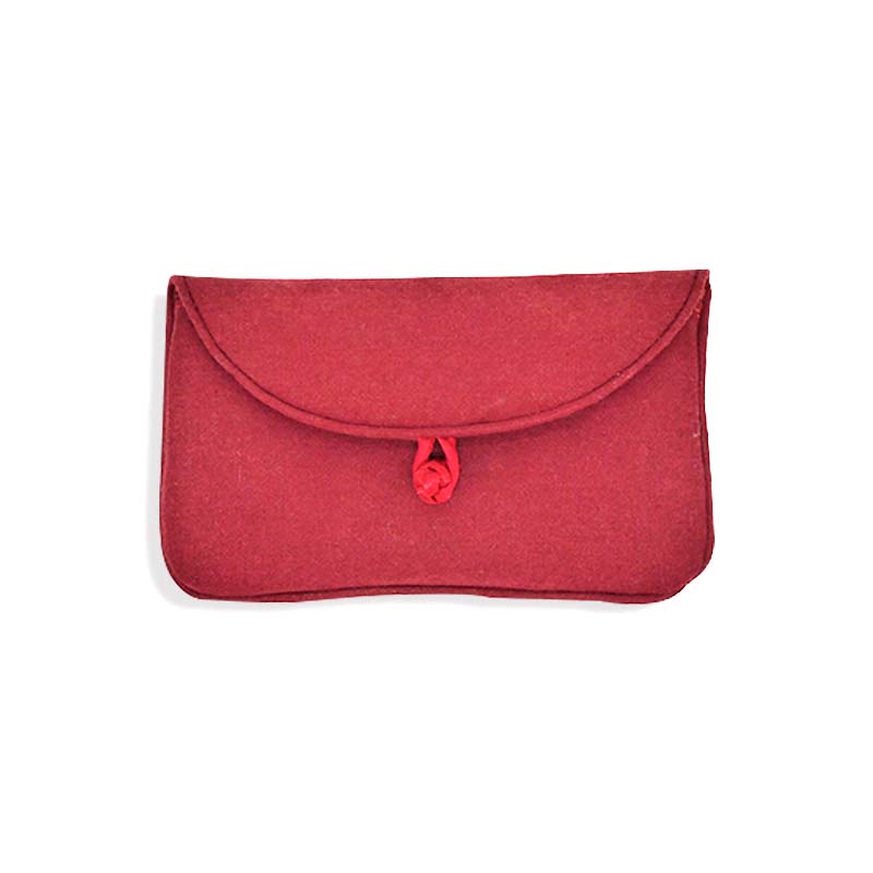 Party bag Environment-friendly cotton and hemp material wine red hand vintage dinner bag  HHL-Dr1932