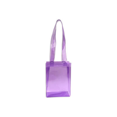 Purple transparent PVC tide simple practical high - frequency voltage craft handbag  HHL-Hg1916